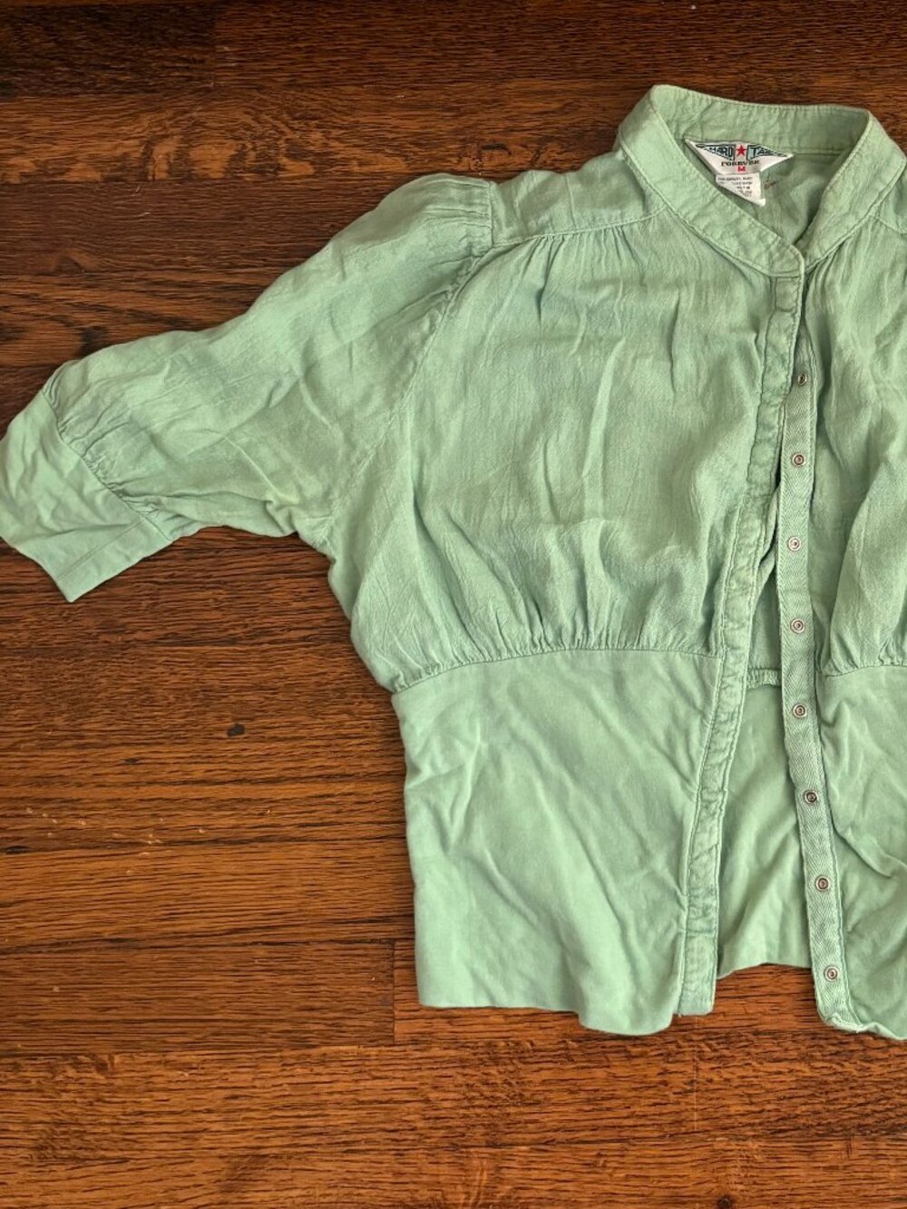 HARD TAIL Mint Green Button Front Dolman Sleeve Blouse Women's Size [Size]